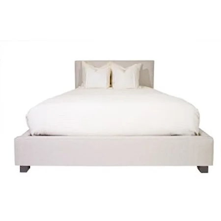 Queen Upholstered Bed with Storage Footboard Drawer